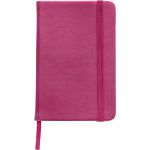 A6-os jegyzetfzet puha PU bortssal, pink (2889-17)
