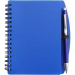 A6 spirálfüzet PP borítóval, műanyag tollal, kék (5139-05CD)
