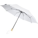 Birgit 21'' összecsukható szélálló esernyő, RPET, fehér (10914501)