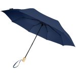 Birgit 21'' összecsukható szélálló esernyő, RPET, sötétkék (10914555)