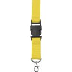 Csatos nyakpánt cseppkarabinerrel, fekete/sárga (4161-06)