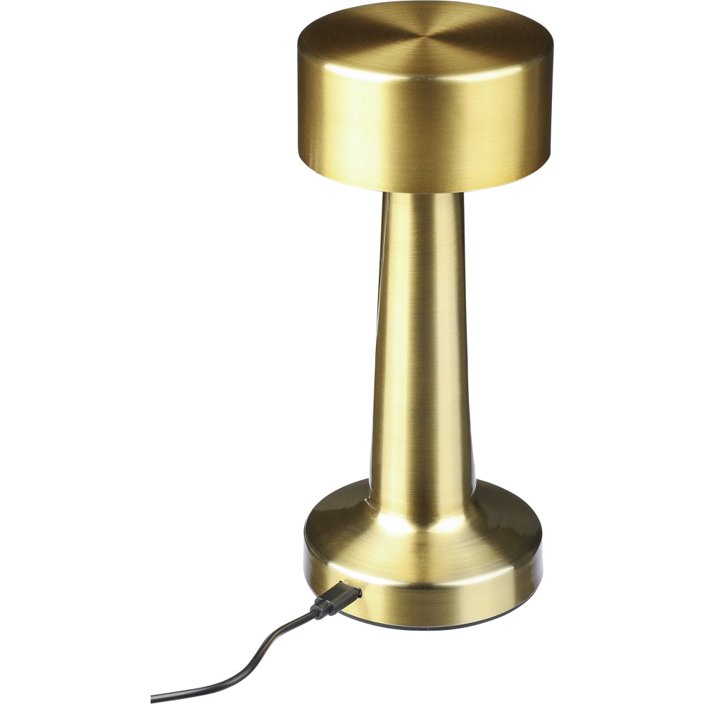 Fém asztali lámpa, arany (dekoráció)