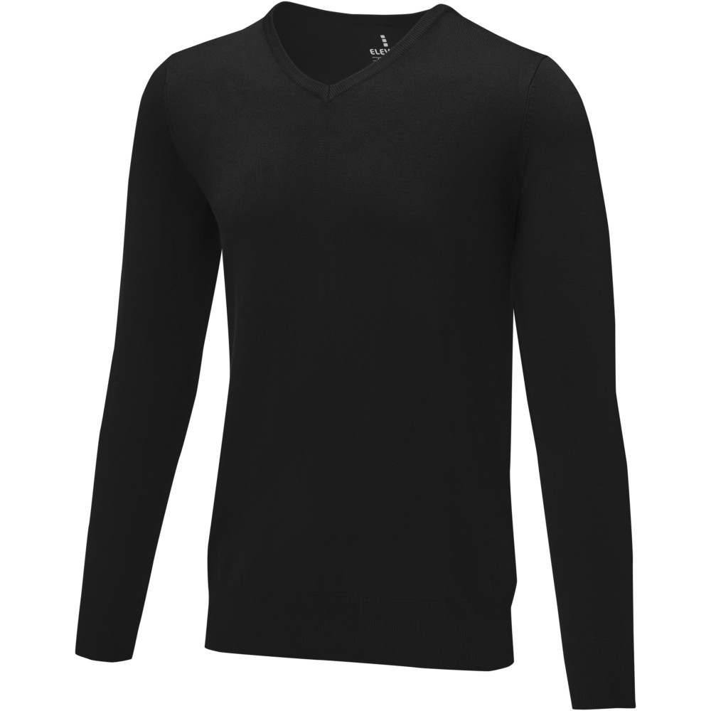 Elevate Stanton férfi V-nyakú pulóver, fekete, 3XL