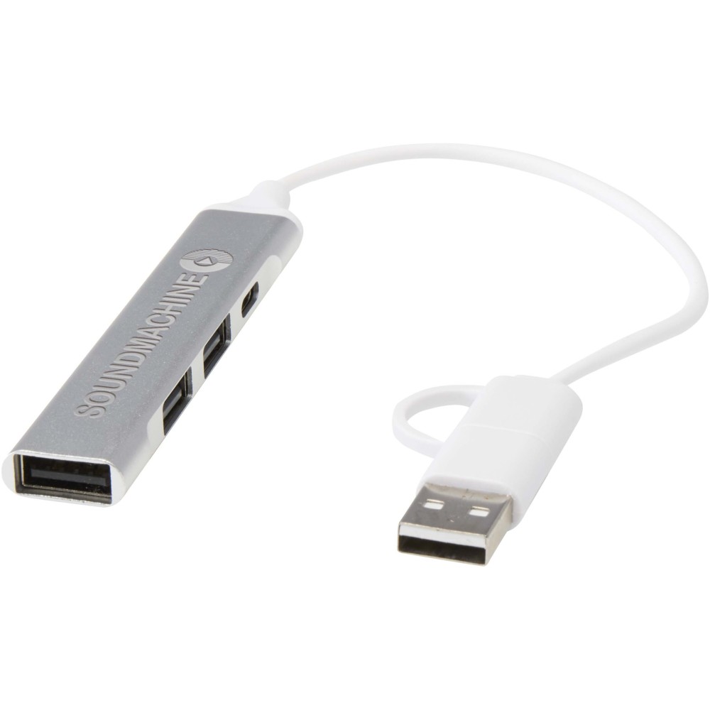 Alkaid USB elosztó, ezüst (vezeték, elosztó, adapter, kábel)