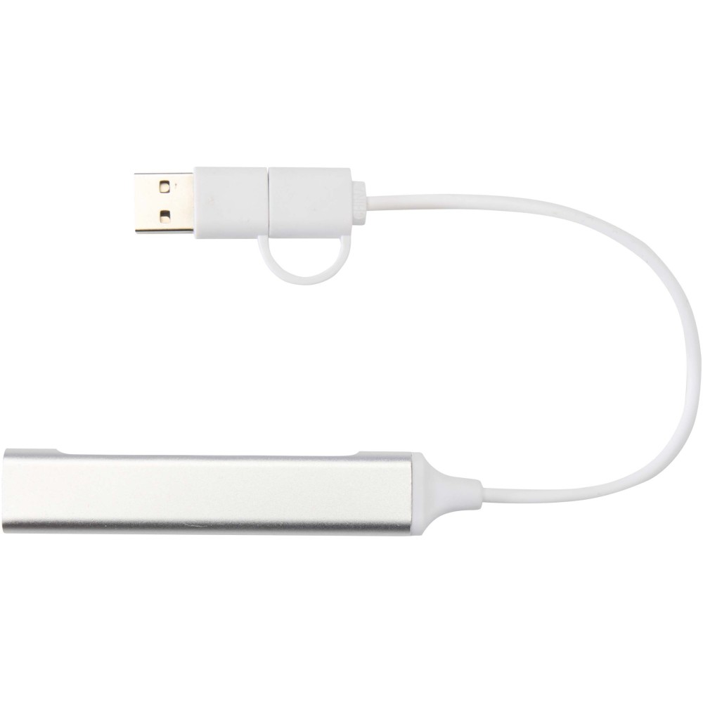 Alkaid USB elosztó, ezüst (vezeték, elosztó, adapter, kábel)
