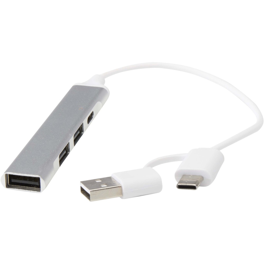 Alkaid USB elosztó, ezüst (vezeték, elosztó, adapter, kábel)
