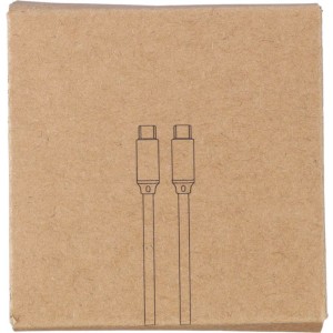 Nylon töltőkábel, fehér (vezeték, elosztó, adapter, kábel)