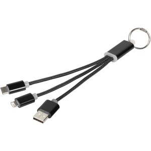 Töltőkábel, 3in1, fekete