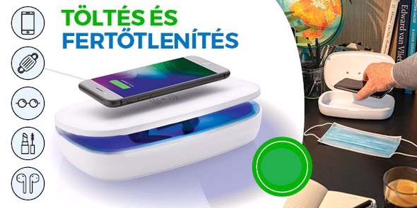 Telefontöltő és UV-s fertőtlenítő doboz Telefontöltő és UV-s fertőtlenítő doboz