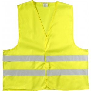Fényvisszaverő biztonsági mellény, sárga, XL (fényvisszaverő)