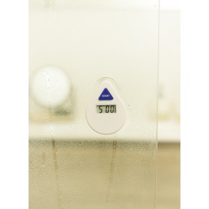 Digitális zuhanyidő-mérő, fehér (fürdőszett)