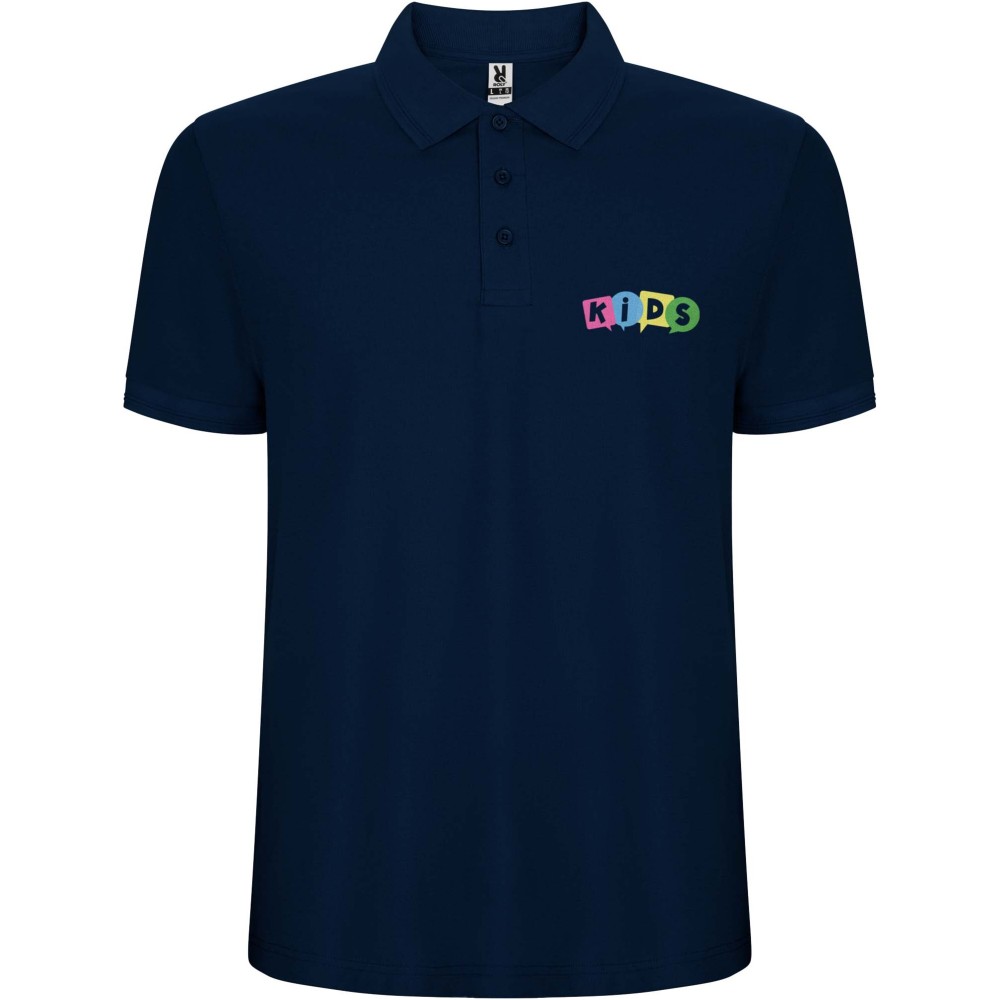 Roly Pegaso Premium gyerek piképóló, Navy Blue (galléros póló, 90-100% pamut)