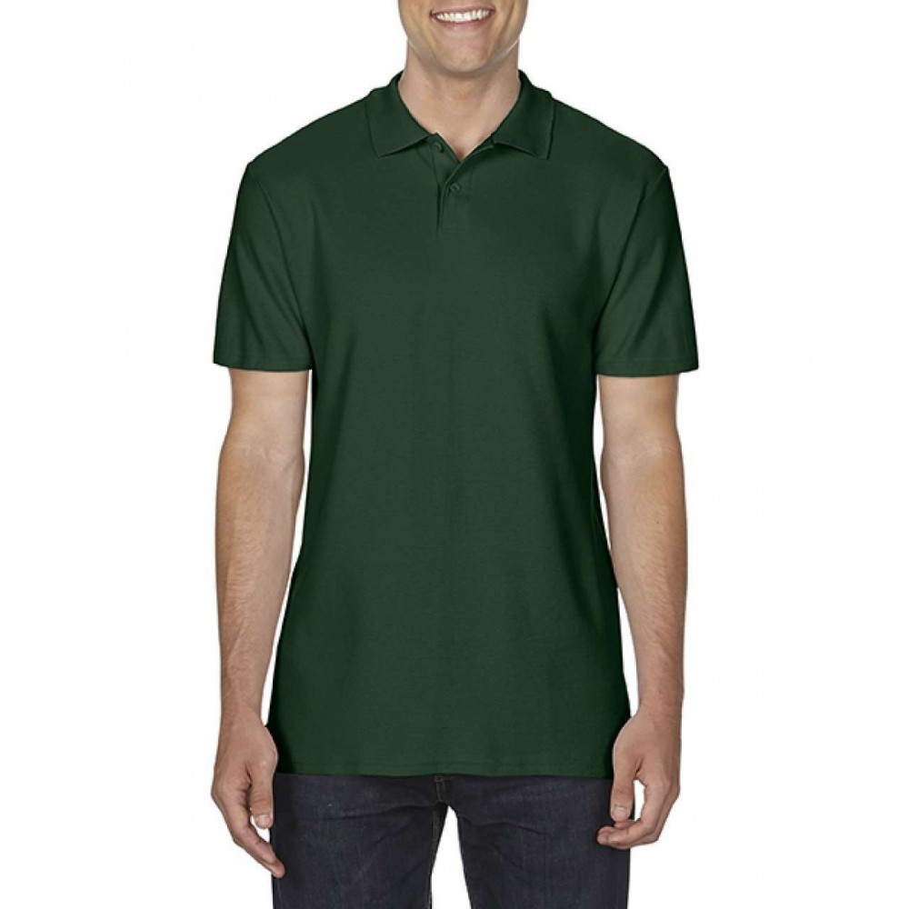 Gildan Softstyle férfi piképóló, Forest Green, 4XL (Galléros póló, 90