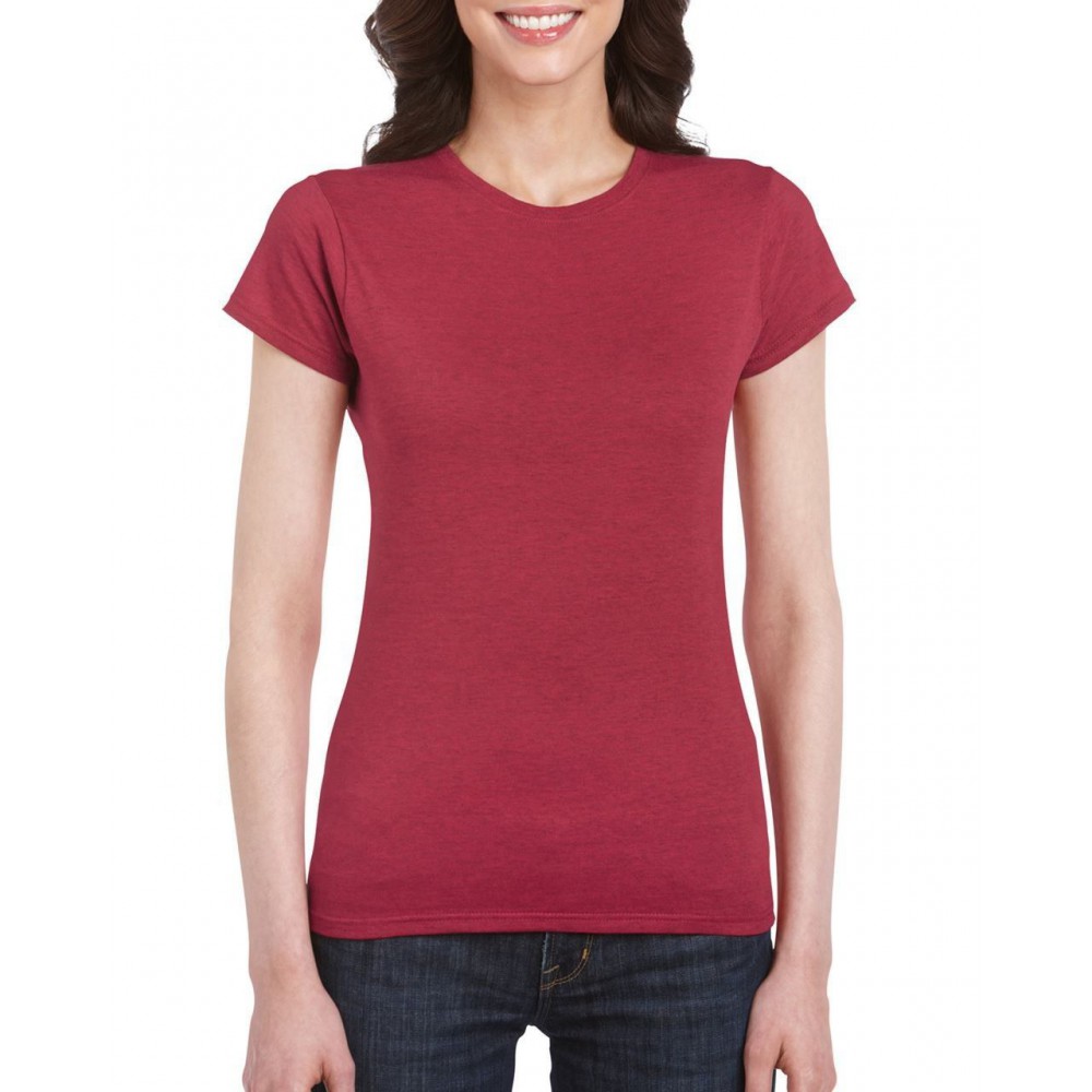 Emblémázott Gildan Softstyle Női Póló Antique Cherry Red S T Shirt
