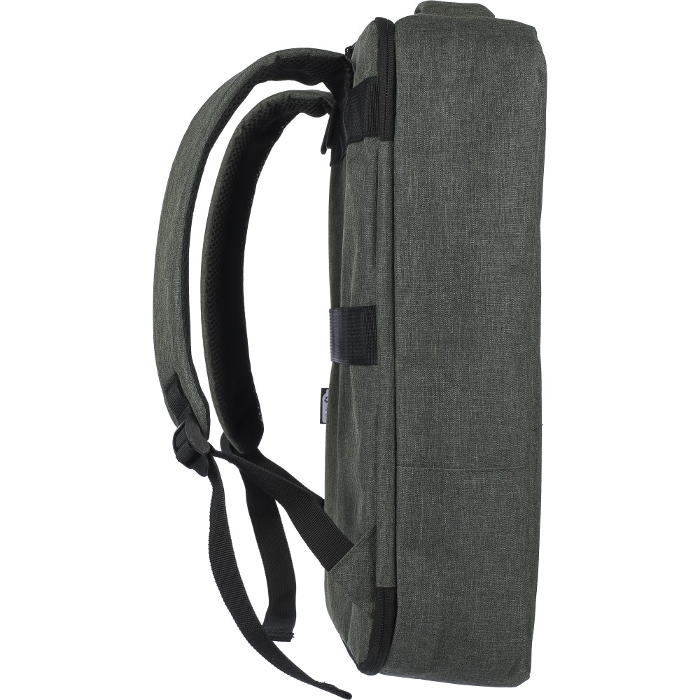 rPET poliészter laptophátizsák, zöld (irattáska, laptoptáska)