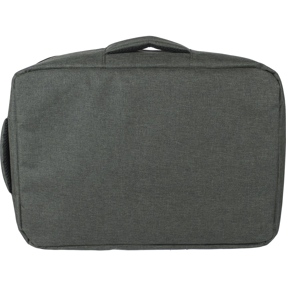 rPET poliészter laptophátizsák, zöld (irattáska, laptoptáska)