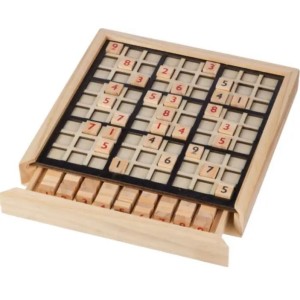 Fa sudoku játék, barna