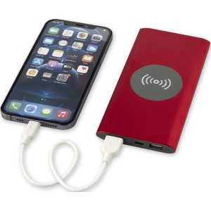 Juice alumnium vezetk nlkli powerbank, 8000 mAh, piros (powerbank)