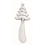 Karácsonyfa alakú sajtkés, fakó ezüst (CX1536-16)