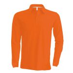 Kariban férfi hosszúujjú piké póló, Orange (KA243OR)