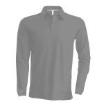 Kariban férfi hosszúujjú piké póló, Oxford Grey (KA243OX)