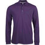 Kariban férfi hosszúujjú piké póló, Purple (KA243PU)