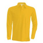 Kariban férfi hosszúujjú piké póló, Yellow (KA243YE)