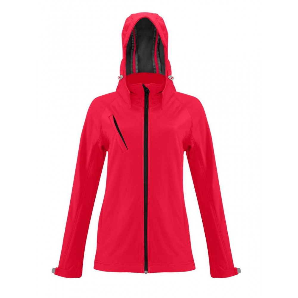 Kariban Női kapucnis softshell dzseki, Red, 4XL (Dzseki Kariban Full Zip Hoodie, Red, 4XL (Sweater) Reklámajándék