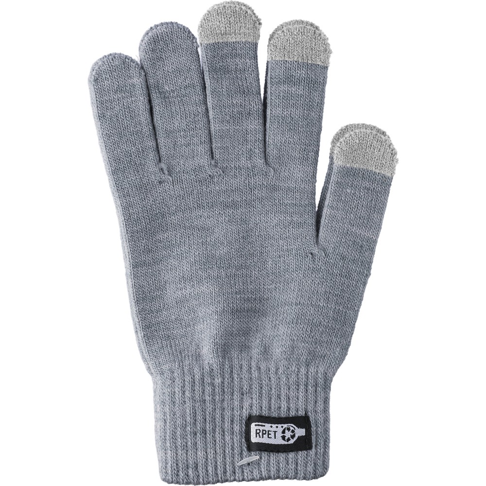 rPet kesztyű érintőképernyőhöz, szürke (kesztyű)