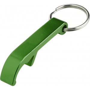 Alumínium üvegnyitó/kulcstartó, zöld (kulcstartó)