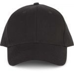 Kup 6 paneles organikus pamut baseballsapka, Black, U (KP134BL-U)