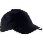 Kup Orlando 6 paneles sapka, Black/White, U (KP011BL/WH-U)