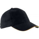 Kup Orlando 6 paneles sapka, Black/Yellow, U (KP011BL/YE-U)