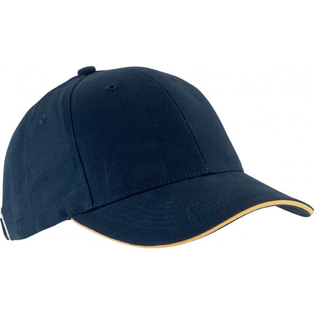 Kup Orlando 6 paneles sapka, Navy/Yellow, U