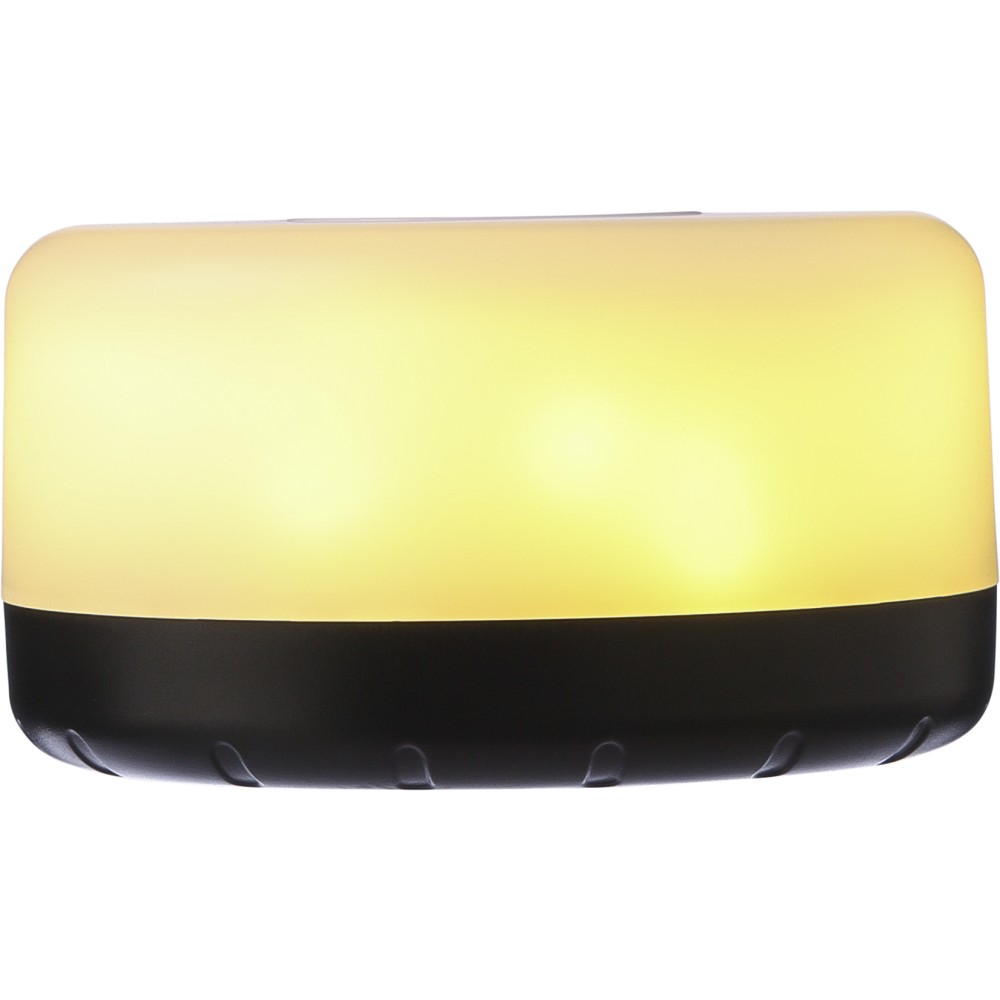 ABS kempinglámpa fényfüzérrel, fekete (lámpa)