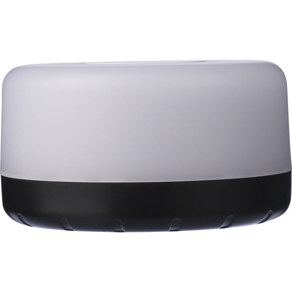 ABS kempinglámpa fényfüzérrel, fekete (lámpa)