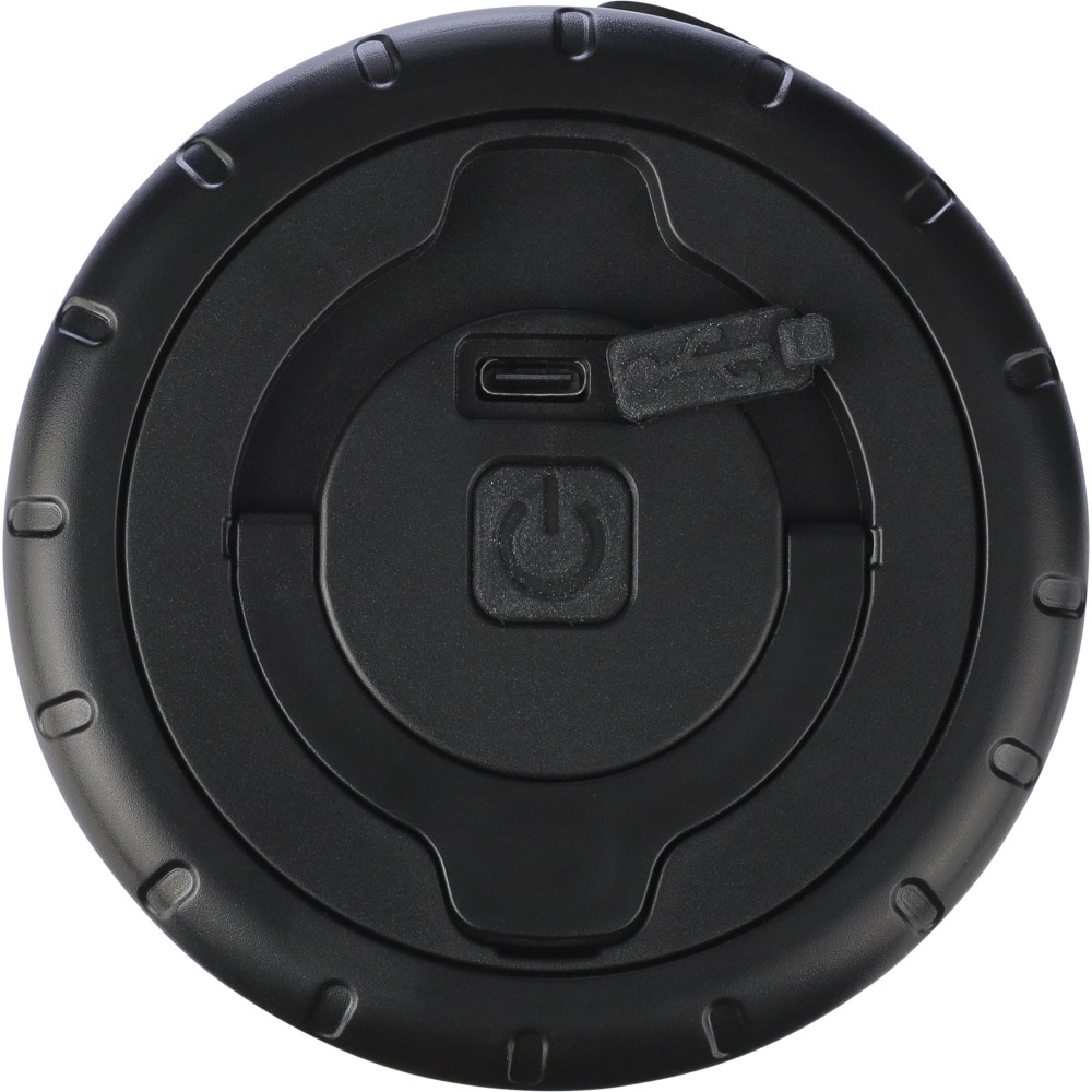 ABS kempinglámpa fényfüzérrel, fekete (lámpa)