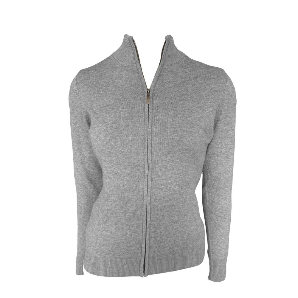 Legend Cipzáros női kardigán, Light Melange Grey, XS