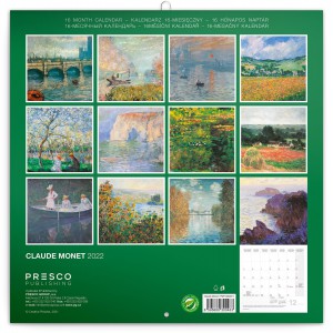 Lemeznaptr Claude Monet 2024, 30  30 cm (naptr)