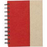 Mágneses spirálfüzet, tollal és öntapadó lapokkal, piros (3099-08)