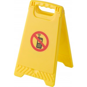 No mobile - figyelmeztet tbla, srga (rasztali felszerels)