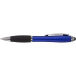 Műanyag golyóstoll érintővel, fekete tollbetéttel, kék (2430-05CD)