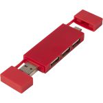 Mulan dual USB 2.0 hub, piros (12425121)