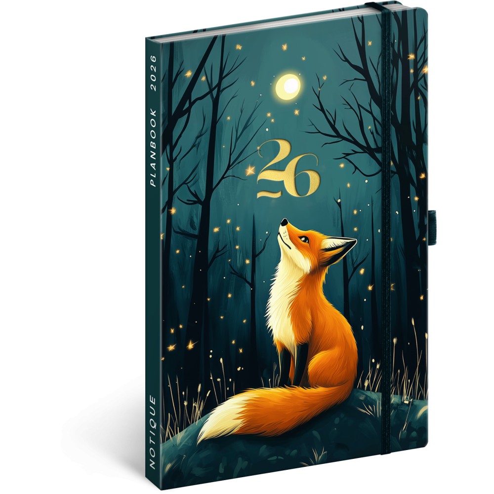 Agenda / notesz Fox 2026, 13 x 21 cm (naptár)