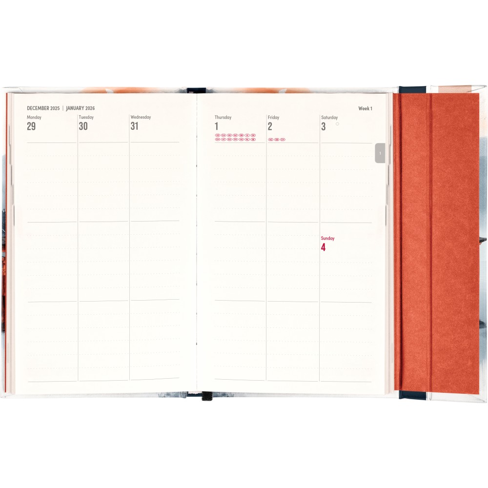 Mágnessel záródó agenda Japan 2026, 13 x 21 cm (naptár)