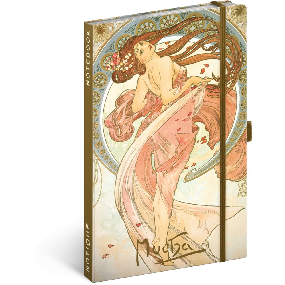 Notesz Alphonse Mucha ? Dance lined, 13 x 21 cm (naptár)