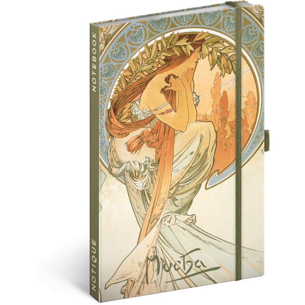 Notesz Alphonse Mucha ? Poetry, lined, 13 x 21 cm (naptár)