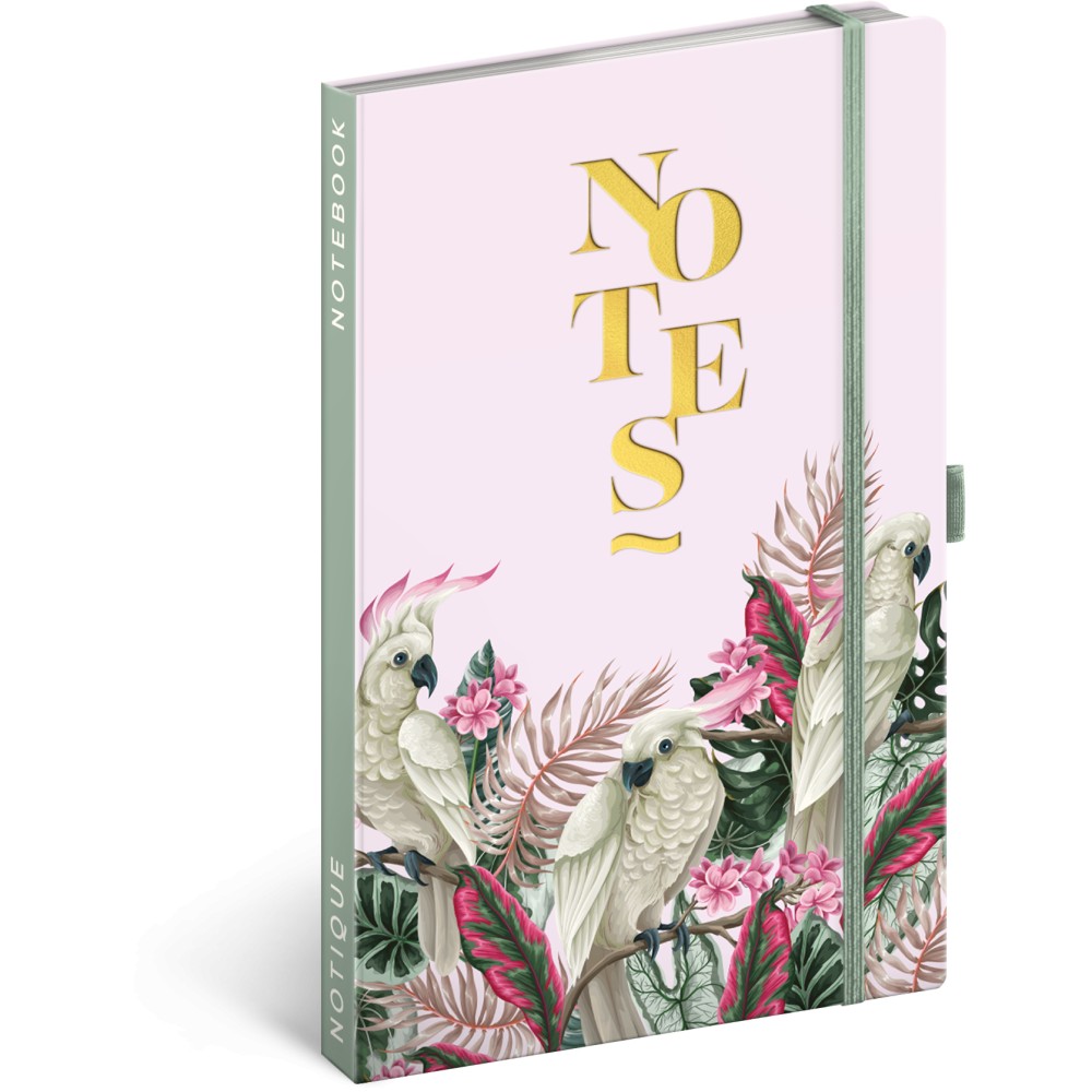 Notesz Cockatoo, lined, 13 x 21 cm (naptár)