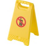 No mobile figyelmeztető tábla, műanyag., sárga (7474-06)