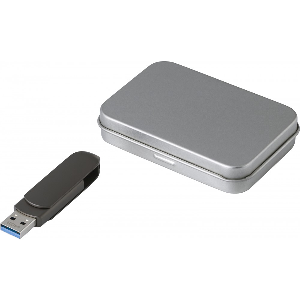 Pendrive 64 GB USB 3.0, acélszürke (pendrive)